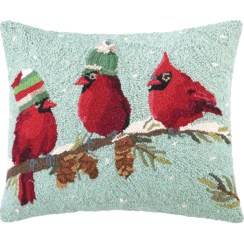 The Holiday Aisle Bird Hook Wool Throw Pillow & Reviews Wayfair
